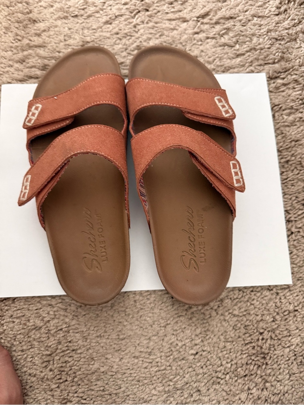 Skechers Women's Double-Strap Slide Sandal in Terracotta